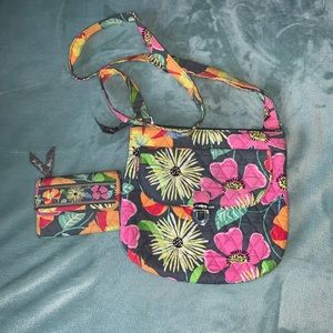 Vera Bradley Matching Set - Crossbody Purse/Wallet